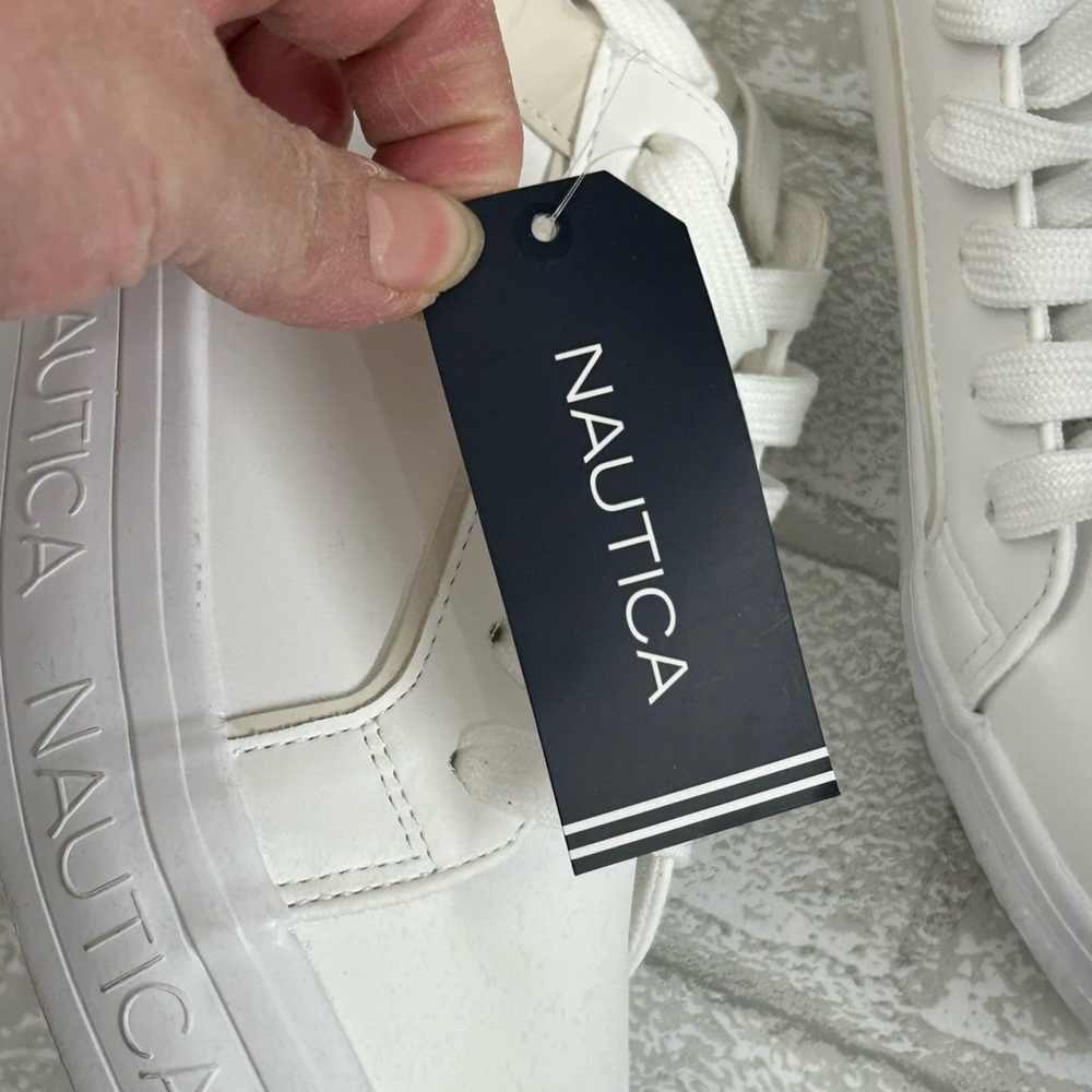 Nautica Women's Classic White Sneakers - Picture 3 of 8